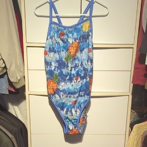 Speedo Floral and Tie-Dye Swimsuit